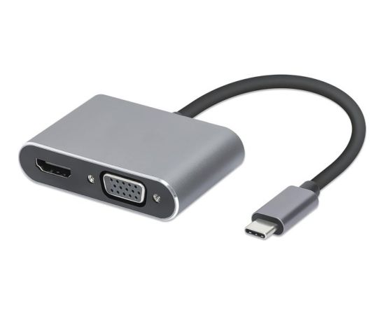 Ibox Hub USB Typ-C 4w1 USB 3.0 + PD 100W + HDMK 4k30Hz + VGA FullHD USB / Type-C Hub