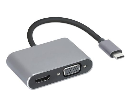 Ibox Hub USB Typ-C 4w1 USB 3.0 + PD 100W + HDMK 4k30Hz + VGA FullHD USB / Type-C Hub