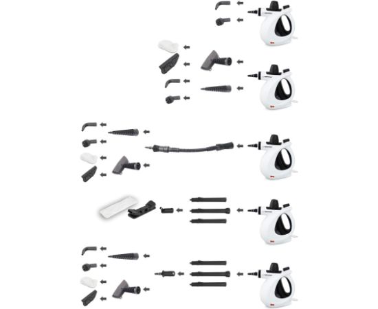 Esperanza EHS008 Steam Washer 0.35L Black, White 900W Пароочистители