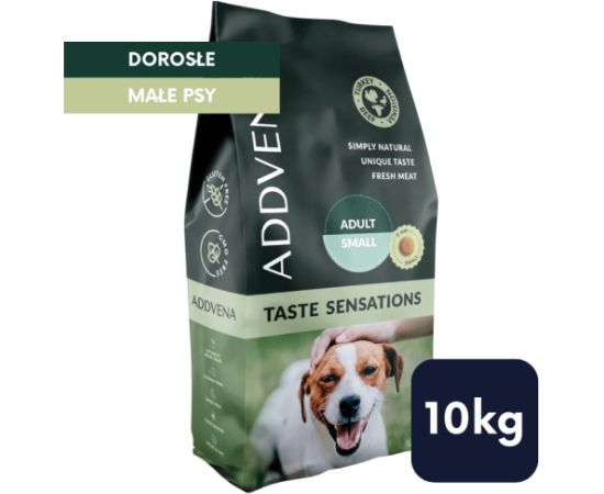 ADDVENA TASTE SENSATIONS dla dorosłych psów małych ras 10kg Suņu barība