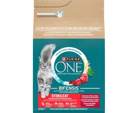 Purina ONE wołowina i pszenica 2,8kg Сухой корм для кошек