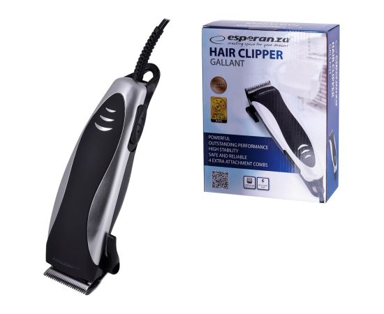 Esperanza EBC005S hair trimmers/clipper Black, White Matu, Bārdas, Ķermeņa trimmeri