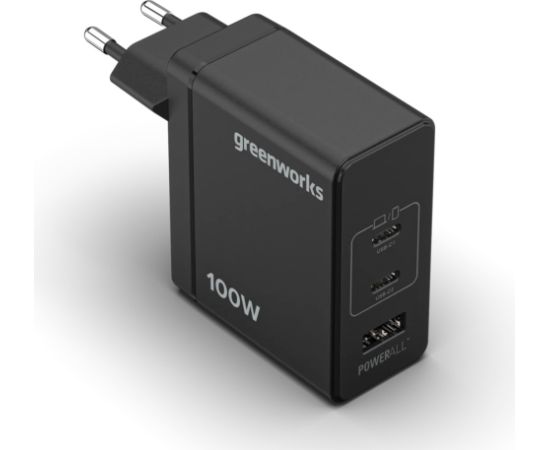 Lādētājs Greenworks AP100EAA2; 100 W; 2xUSB-C; 1xUSB-A Зарядные устройства