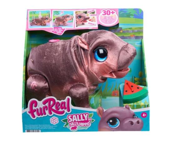 Fur Real FURREAL Interaktīvā plīša rotaļlieta Sally the Silly Hippo Mīkstās rotaļlietas
