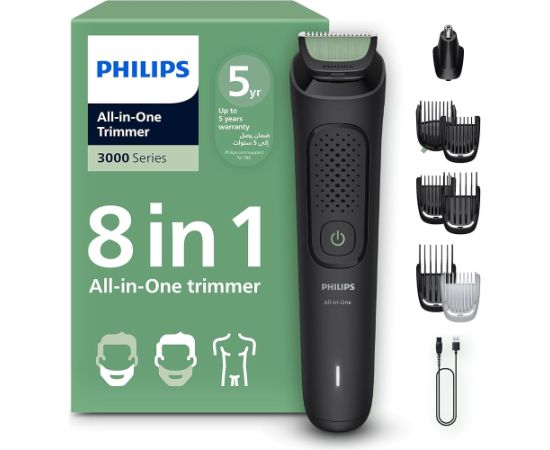 Matu griešanas ierīce Philips Multigroom series 3000 MG3910/40 9-in-1, Face and Hair Новинки Компьютерная техника