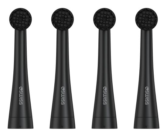 Końcówka 4Swiss ST216 Electrosonic Care+ 4-PAK rotacyjne Black Uzgaļi elektriskajām zobu birstēm