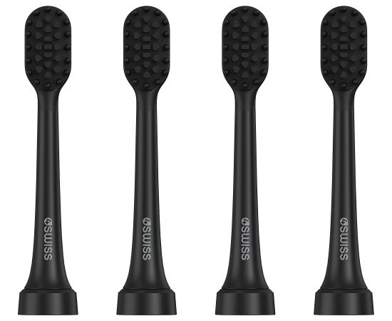 Końcówka 4Swiss ST216 Electrosonic Care+ 4-PAK soniczne Black Uzgaļi elektriskajām zobu birstēm