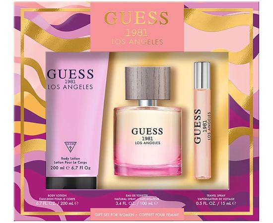 Guess 1981 Los Angeles Woman Balsam Do Ciała 200Ml + Woda Toaletowa 15Ml + Woda Toaletowa 100Ml Sieviešu Smaržas