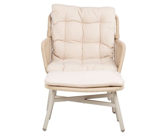 Lounge chair TUXEDO with footstool, beige Dārza krēsli