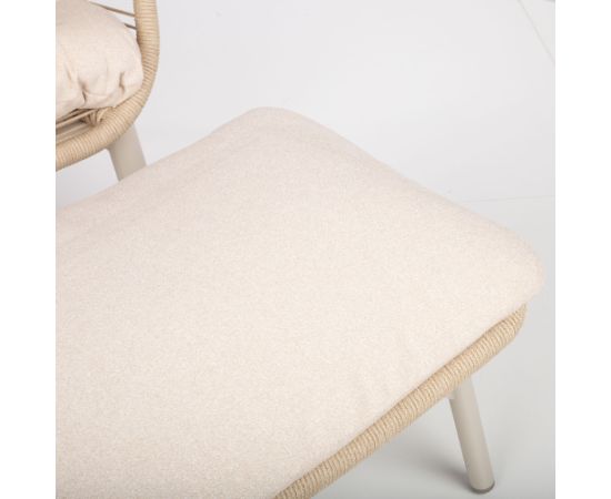 Lounge chair TUXEDO with footstool, beige Dārza krēsli