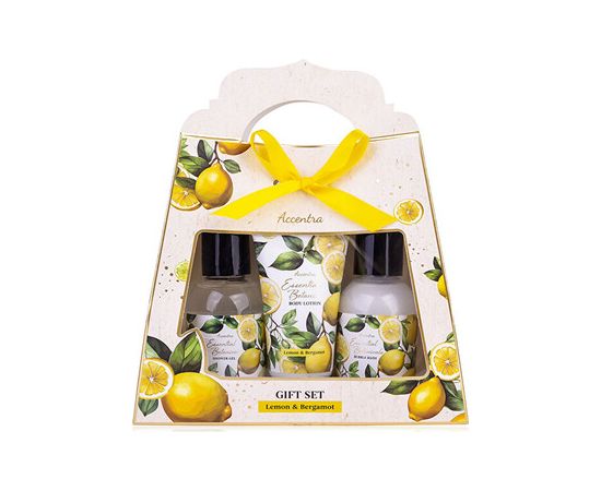 Accentra Lemon & Bergamot Essential Botanics Body Care Gift Box - Dárková sada do koupele Ķermeņa kosmētika