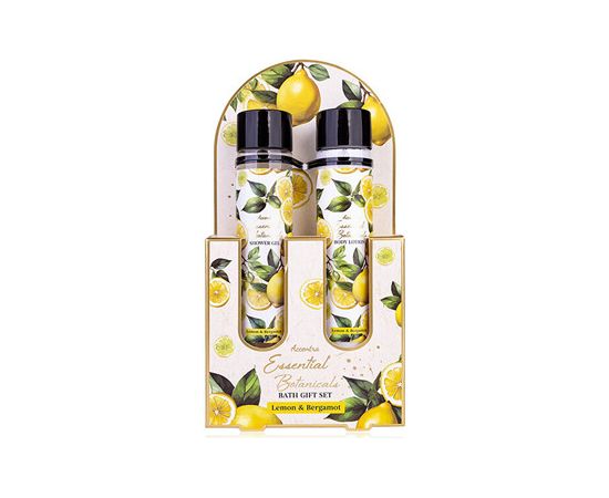Accentra Lemon & Bergamot Essential Botanicals Body Care Set - Dárková sada ve zkumavkách Ķermeņa kosmētika