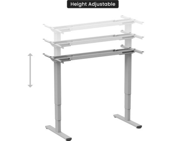 Adjustable Height Table Frame Up Up Bjorn II, Gray Biroja galdi