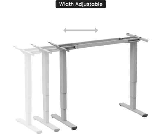 Adjustable Height Table Frame Up Up Bjorn II, Gray Biroja galdi