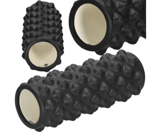 Masāžas rullis ar izciļņiem Springos FR0023 33x10,5 cm rolleris, melns Jaunumi - Sports