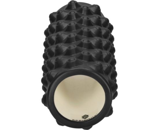Masāžas rullis ar izciļņiem Springos FR0023 33x10,5 cm rolleris, melns Jaunumi - Sports