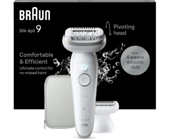 Braun Silk-épil 9 9-041, Silver, 40 tweezers, MicroGrip, Battery, 100 - 240 V, 50/60 Hz Новинки Компьютерная техника