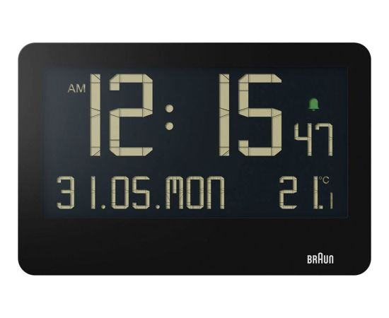 Sienas pulkstenis Braun BC 14 black Quartz Wall Clock digital Jaunumi - Datori