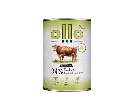 OLLO Plus Collagen Mono Beef - wet dog food - 800g Suņu barība