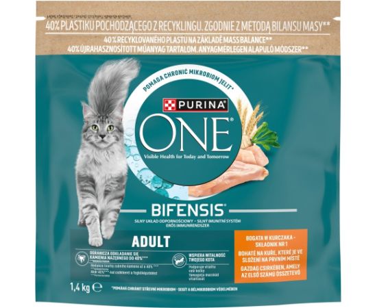Purina ONE ADULT Kot Kurczk&PłneZiarna 1,4kg Barība