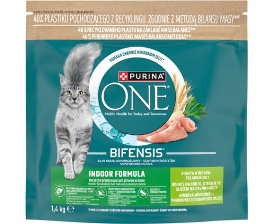 Purina ONE INDOOR Bogata w Indyka+Pełne Ziarna 750g Barība