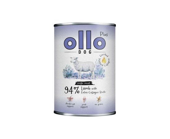 OLLO Plus Collagen Mono Lamb - wet dog food - 800g Suņu barība