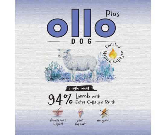 OLLO Plus Collagen Mono Lamb - wet dog food - 800g Suņu barība
