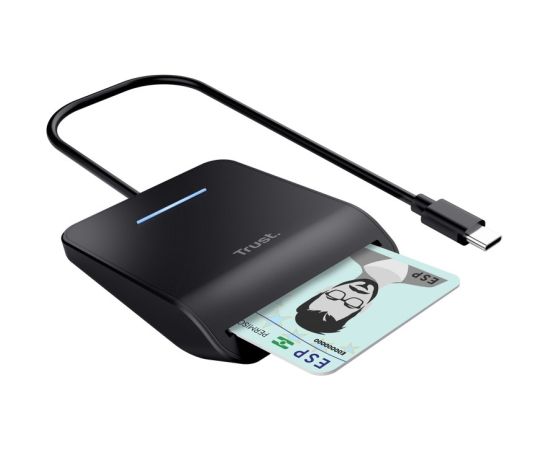 Trust Primo smart card reader Indoor USB USB Type-C Black Считыватели карт