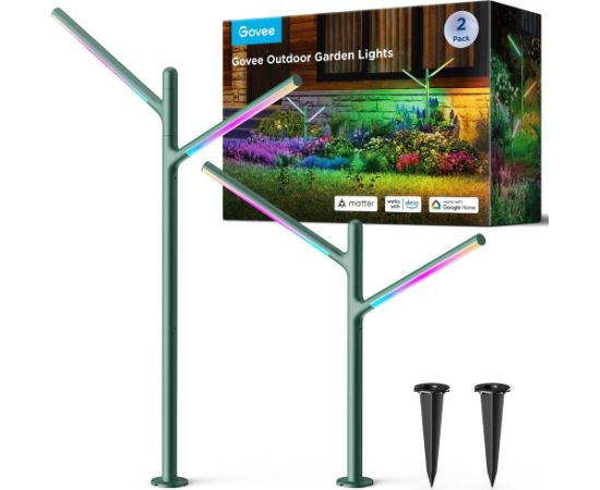 Govee H7086 RGBICWW LED Garden Lights | RGBWW, 1100 lm, 2.4 GHz Wi-Fi + Bluetooth, IP66 Декоративное освещение 