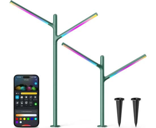 Govee H7086 RGBICWW LED Garden Lights | RGBWW, 1100 lm, 2.4 GHz Wi-Fi + Bluetooth, IP66 Декоративное освещение 
