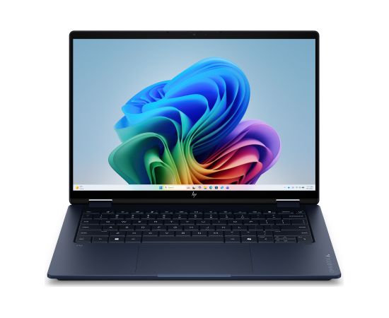 HP OmniBook X Flip 14-kc0005nn - Ryzen AI 7 450,  32GB LPDDR5X 7500 on-board, 512GB, AMD Radeon 860M Graphics, Touch 14.0 2K (1920x1200) Brightview 400 nits, Athmospheric Blue, Not Included 65W AC Adapter, Win 11 Home, 1 years   D5ZJ9EA#ABB Portatīvie datori