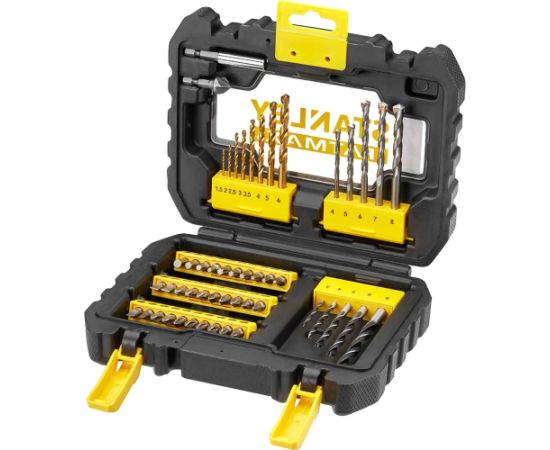Urbju un skrūvgriežu uzgaļu komplekts Stanley STA88542-XJ; HSS; 50 gab. Аксессуары для дрелей