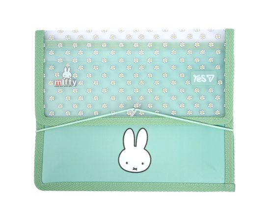 Plastmasas mape burtnīcām YES Miffy B5 ar gumiju Dokumentu mapes