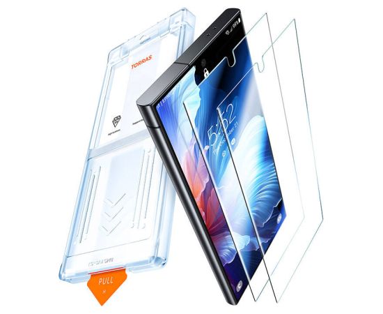 Tempered glass for Samsung S24 Torras Install Master Ekrānu aizsardzība