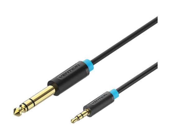 Audio Cable TRS 3.5mm to 6.35mm Vention BABBG 1,5m, Black Dažādi vadi
