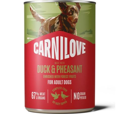Carnilove Carnilove Dog Can Pat Karma mokra dla psów Kaczka i bażant z czarną porzeczką 400 g Suņu barība