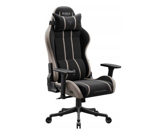 Krzesło biurowe Diablo Chairs Fotel gamingowy materiałowy czarno-beżowy Diablo X-One 2.0 Camel Black Small Новости, мебель, дом