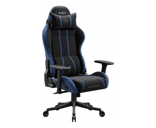 Krzesło biurowe Diablo Chairs Fotel gamingowy materiałowy czarno-niebieski Diablo X-One 2.0 Night Blue Small Новости, мебель, дом