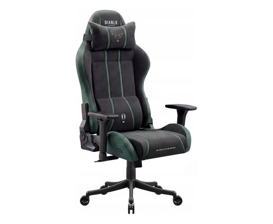 Krzesło biurowe Diablo Chairs Fotel gamingowy materiałowy czarno-zielony Diablo X-One 2.0 Forest Green Small Новости, мебель, дом