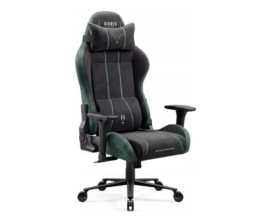 Krzesło biurowe Diablo Chairs Fotel gamingowy materiałowy czarno-zielony Diablo X-One 2.0 Forest Green Normal Jaunumi, mēbeles, māja