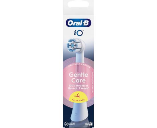 Końcówka Oral-B iO Gentle Care replacement brushes, 4 pcs. Uzgaļi elektriskajām zobu birstēm