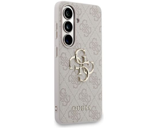 Guess PU 4G Metal Logo Case Aizsargapvalks priekš Samsung Galaxy S26+ / rozā Neoriģinālie Maciņi