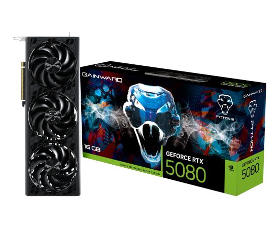 Gainward GeForce RTX 5080 Python III (DLSS 4, 3x DisplayPort, 1x HDMI 2.1) Видеокарты