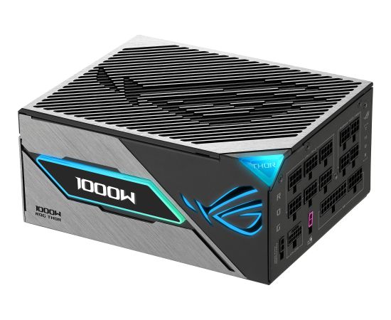 Asus ROG THOR 1000W Platinum III E (black, 1x 12 pin high power GPU, 4x PCIe, cable management, 1000 watts) Datoru barošanas bloki