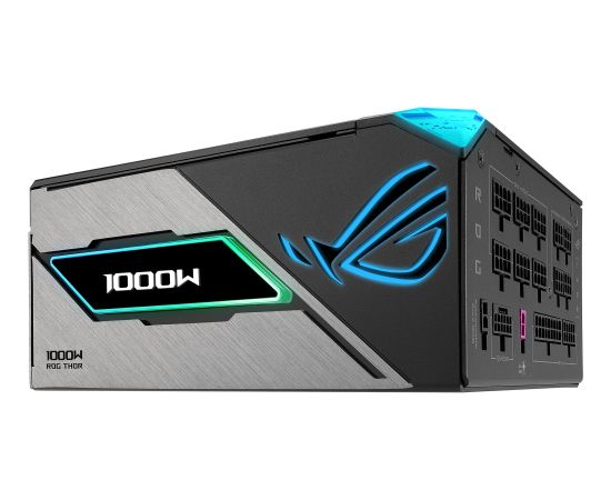 Asus ROG THOR 1000W Platinum III E (black, 1x 12 pin high power GPU, 4x PCIe, cable management, 1000 watts) Datoru barošanas bloki