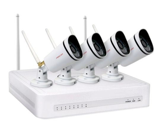 Foscam FN7108W-B4-1T, set (white, 1x FN7108W NVR, 4x FI9910W bullet camera) Jaunumi - Datori