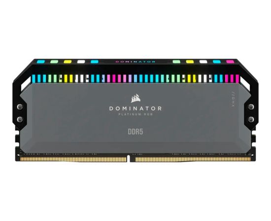 Corsair DDR5 - 64GB -  6000 - CL - 30 (2x 32 GB) dual kit, RAM (grey, CMT64GX5M2B6000Z30, Dominator Platinium RGB) RAM Operatīvā atmiņa