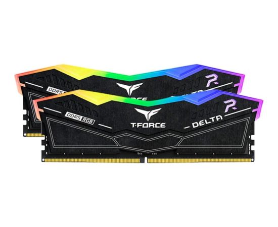 Team Group DDR5 32GB - 7800 - CL - 38 - Dual-Kit - DIMM - FF3D532G7800HC38DDC01, Delta RGB, XMP, black RAM Operatīvā atmiņa
