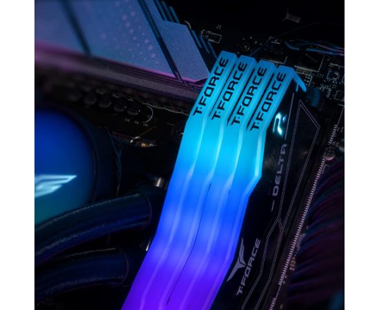 Team Group DDR5 32GB - 7800 - CL - 38 - Dual-Kit - DIMM - FF3D532G7800HC38DDC01, Delta RGB, XMP, black RAM Operatīvā atmiņa