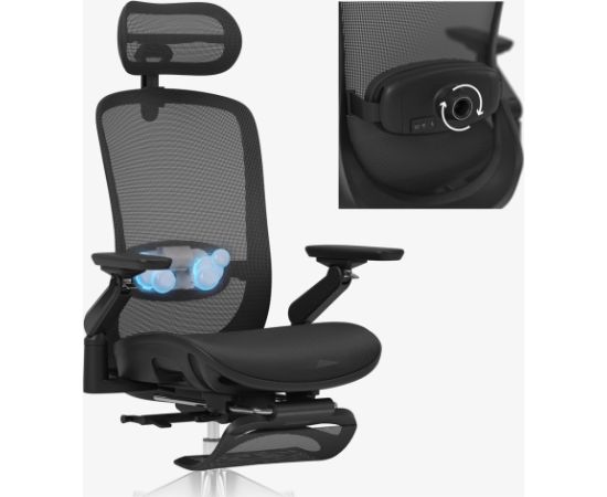 Fotel obrotowy Leadpro 8.7 Black Biroja krēsli